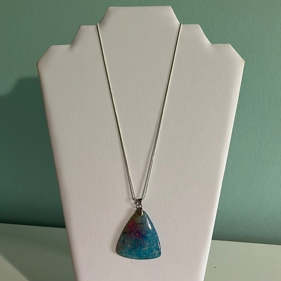 Glass Pendants with chain. - Picture 1 of 3